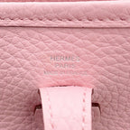 Hermes Shoulder Bag Evelyne TPM 111 Rose Sakura Silver Taurillon Clemence — view 5