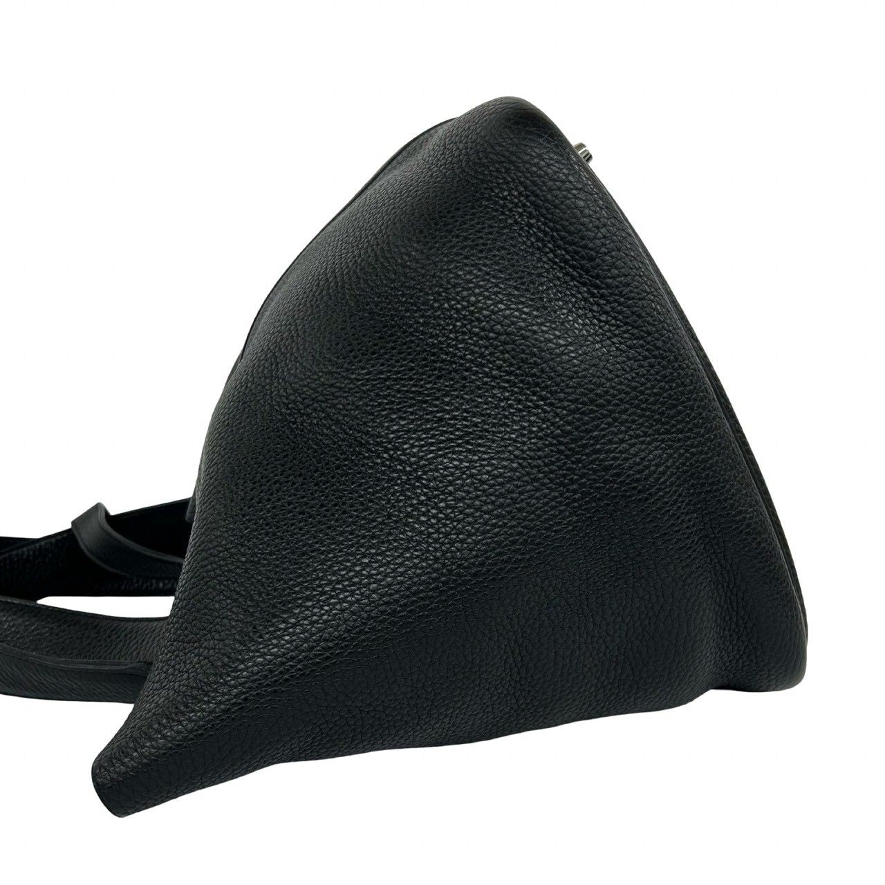 Hermes Bag with Key Picotin Lock GM Taurillon Clemence Leather Handbag Black — view 5
