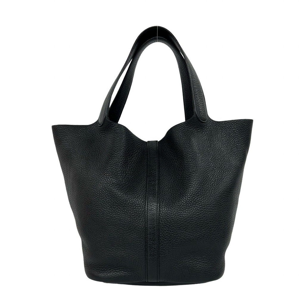 Hermes Bag with Key Picotin Lock GM Taurillon Clemence Leather Handbag Black — view 3