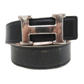Hermes Constance H Logo Buckle Belt Leather 70 Black