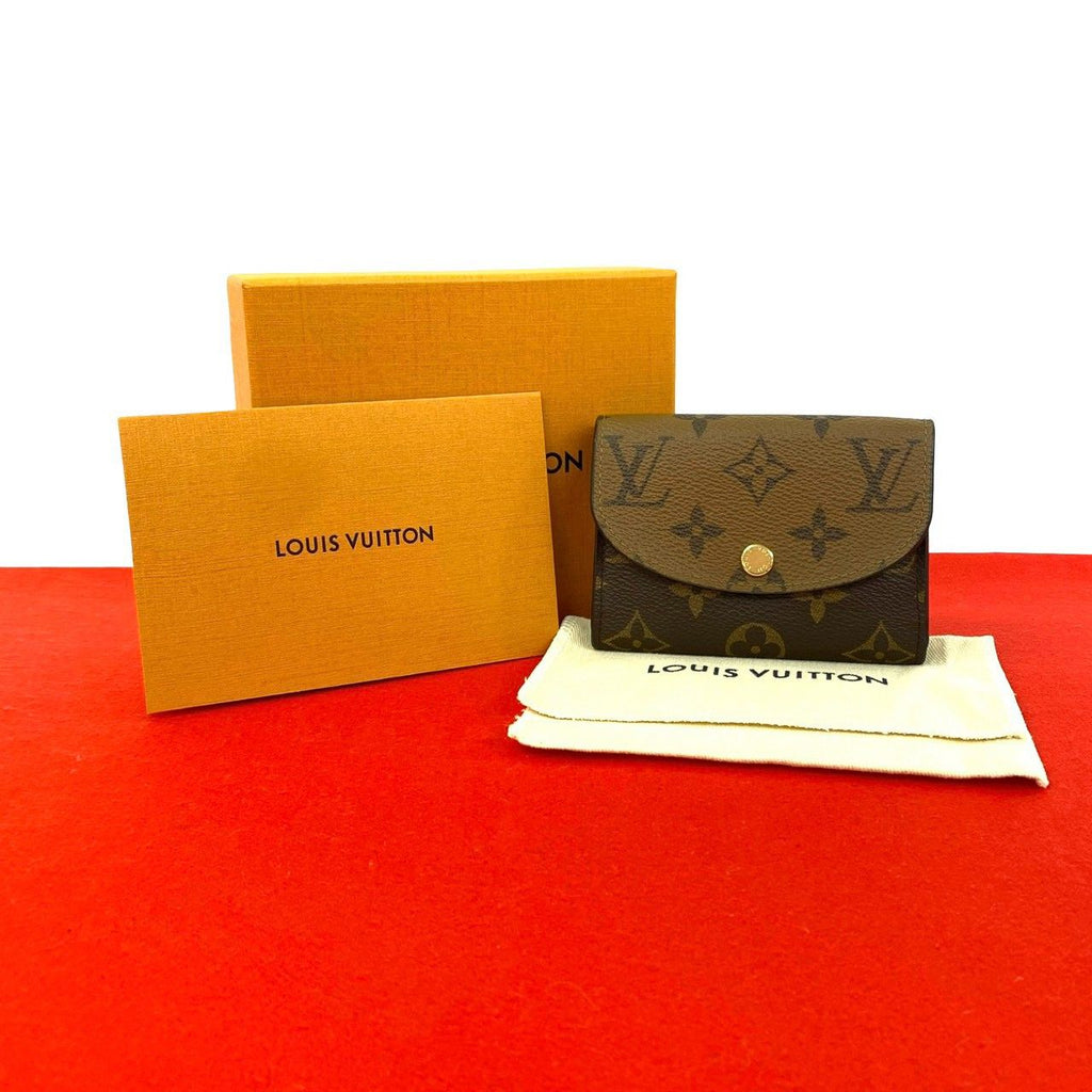 Louis Vuitton Porte Monnaie Rosalie Monogram Reverse Leather Coin Purse Mini