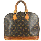 Louis Vuitton Handbag Alma Vintage Shape Monogram Canvas Brown