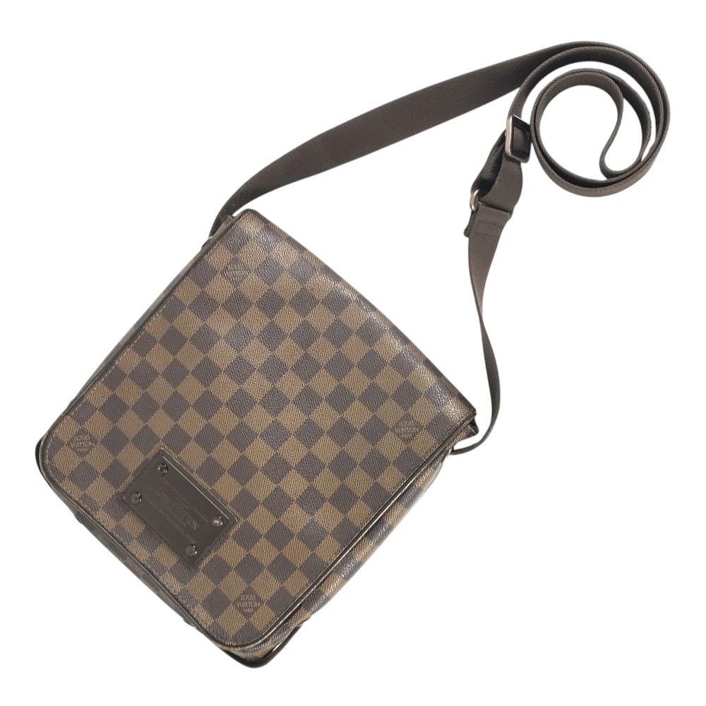 Louis Vuitton Shoulder Bag Brooklyn PM Damier Canvas Ebene Brown — view 5