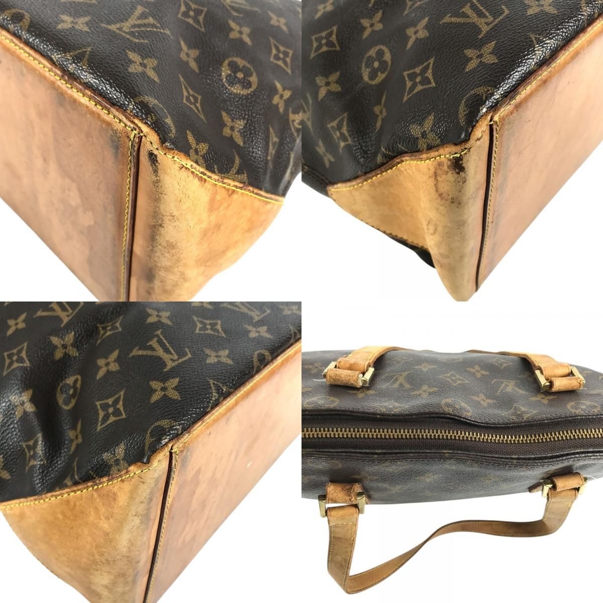 Louis Vuitton Shoulder Bag Cabas Mezzo Monogram Canvas Brown — view 7
