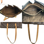 Louis Vuitton Shoulder Bag Cabas Mezzo Monogram Canvas Brown — view 8