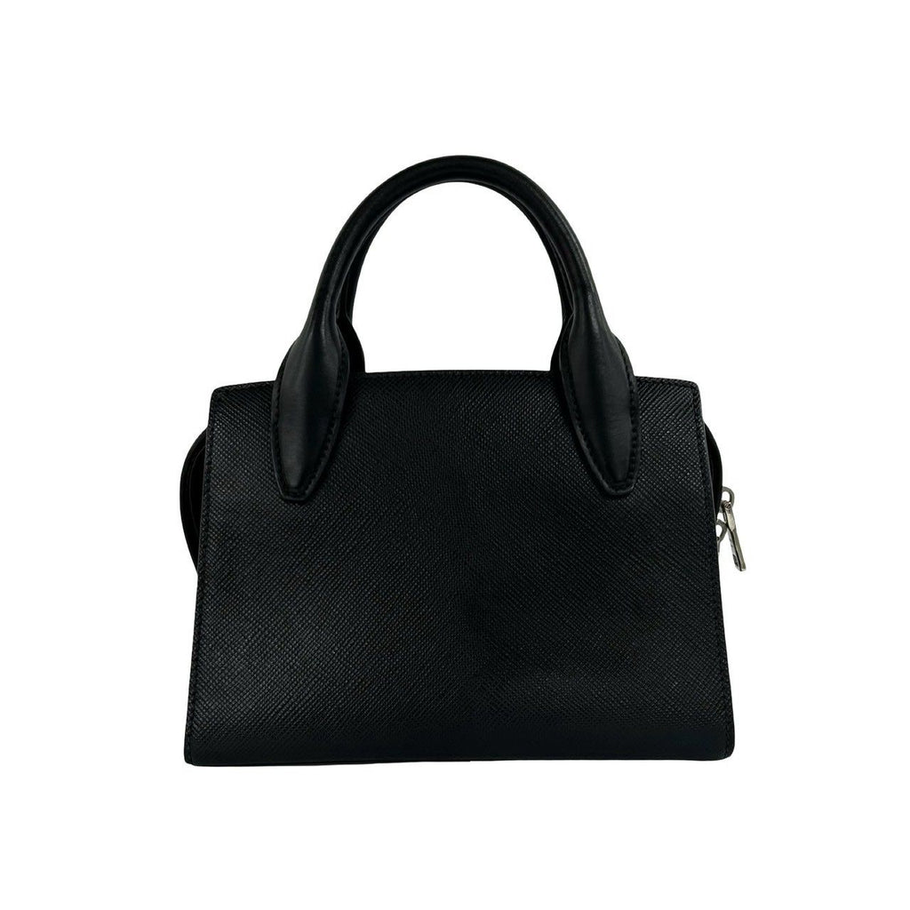 Prada Kristen Triangle Logo Saffiano Leather 2-Way Shoulder Bag Black — view 3