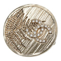 Chanel CC Logo Brooch Gold Rhinestone Plated