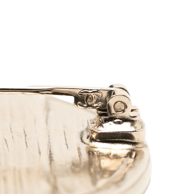 Chanel CC Logo Brooch Gold Rhinestone Plated — view 3