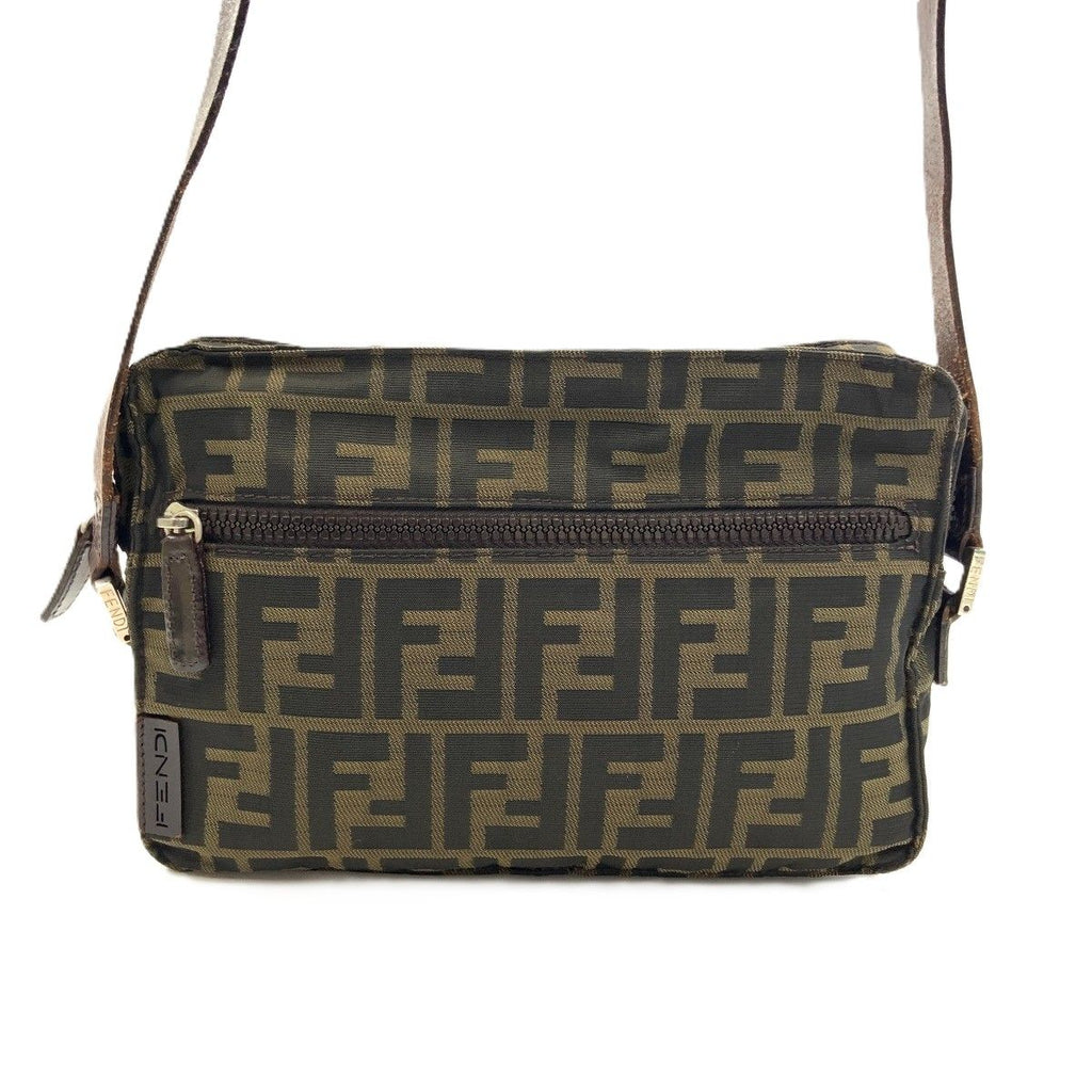 Fendi Zucca Shoulder Bag Brown