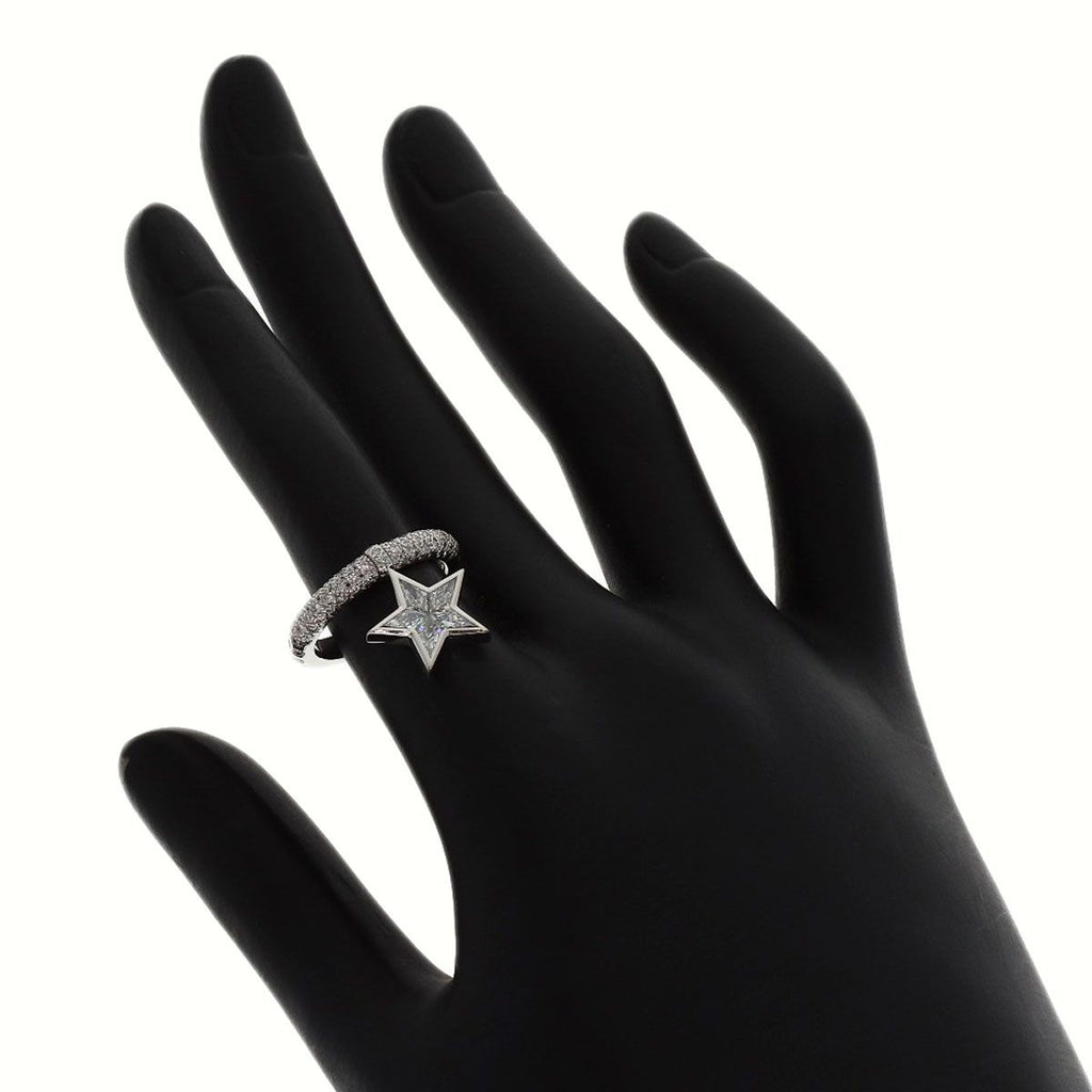 Chanel Comet Diamond Ring 18k White Gold — view 7