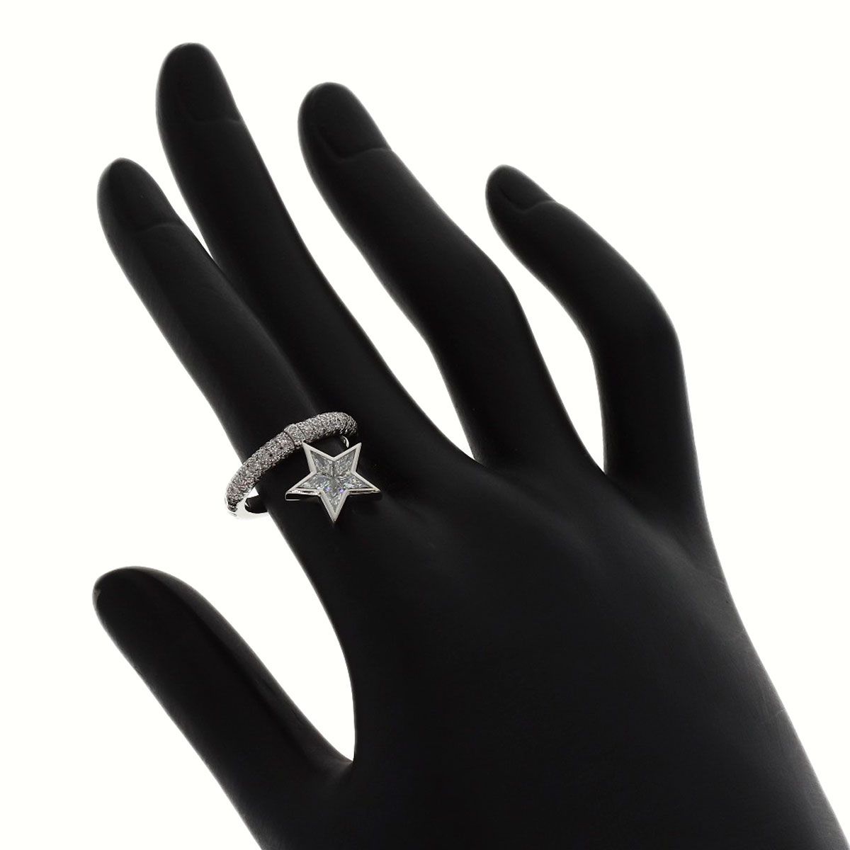 Chanel Comet Diamond Ring 18k White Gold — view 7