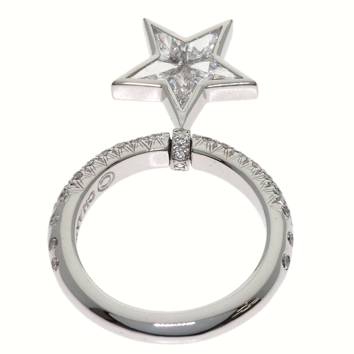 Chanel Comet Diamond Ring 18k White Gold — view 4