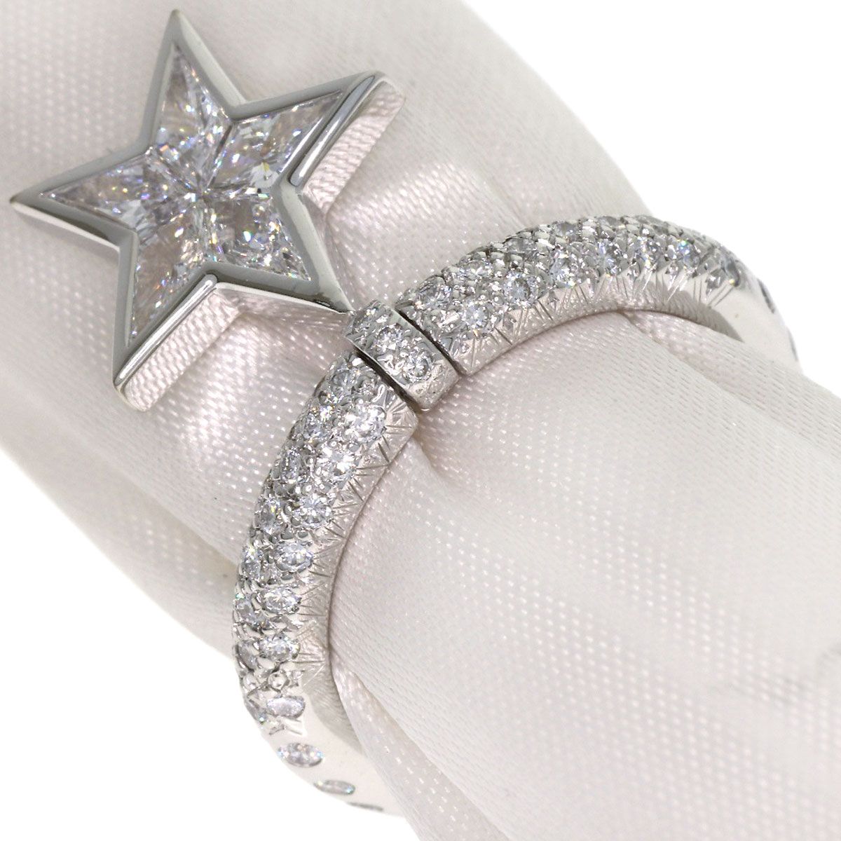 Chanel Comet Diamond Ring 18k White Gold — view 2