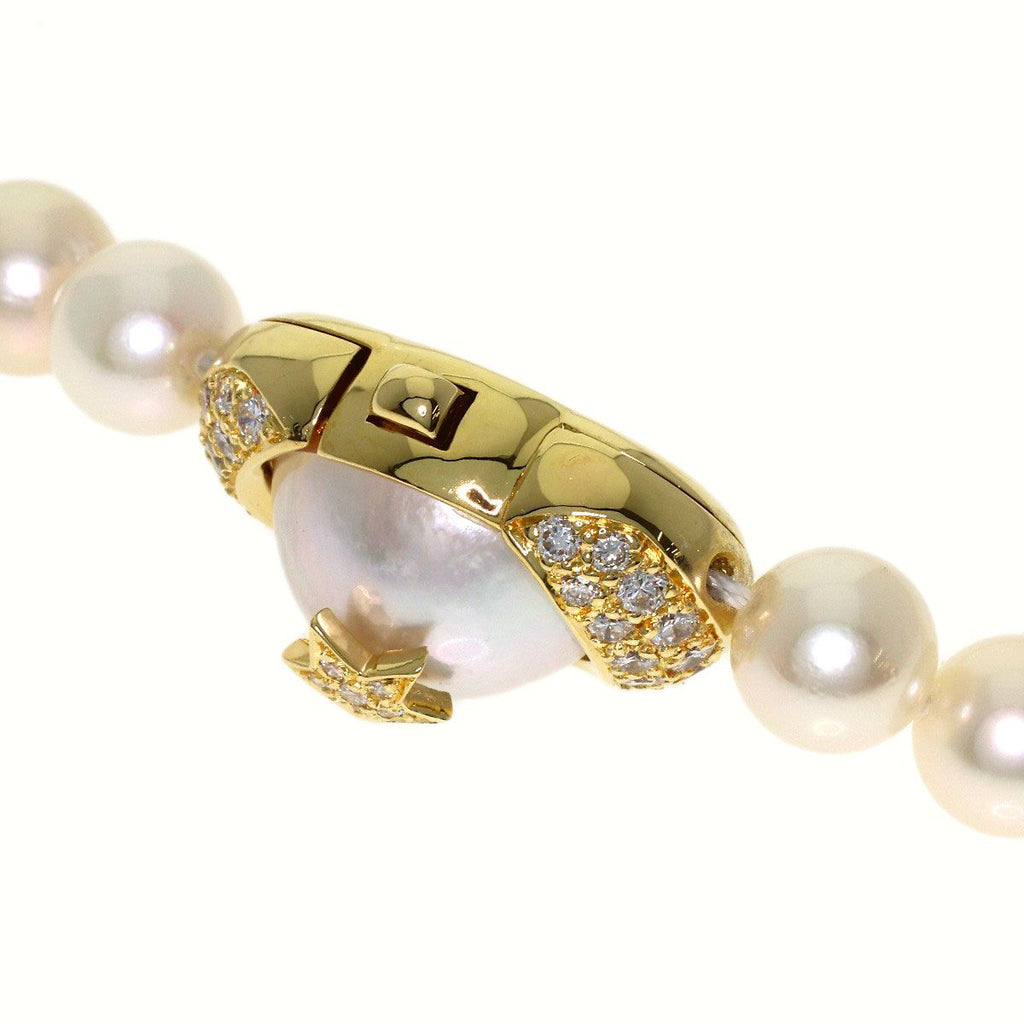 Chanel Comet Pearl Diamond Necklace 18k Yellow Gold — view 6