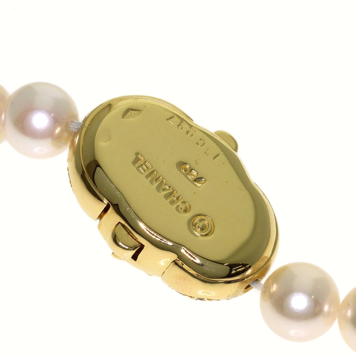 Chanel Comet Pearl Diamond Necklace 18k Yellow Gold — view 4