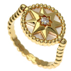 Dior Rose des Vents White Shell Diamond 48 Ring 18k Yellow Gold