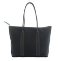 Hermes Garden Zip MM Tote Bag Toile Officier Leather Black