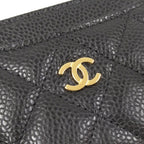 Chanel Classic Card Case Caviar Leather Black — view 5