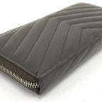 Saint Laurent Zip Around Wallet Leather Gray — view 6