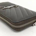 Saint Laurent Zip Around Wallet Leather Gray — view 4