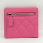 Chanel Compact Wallet Caviar Leather Pink — view 3