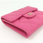 Chanel Compact Wallet Caviar Leather Pink — view 5