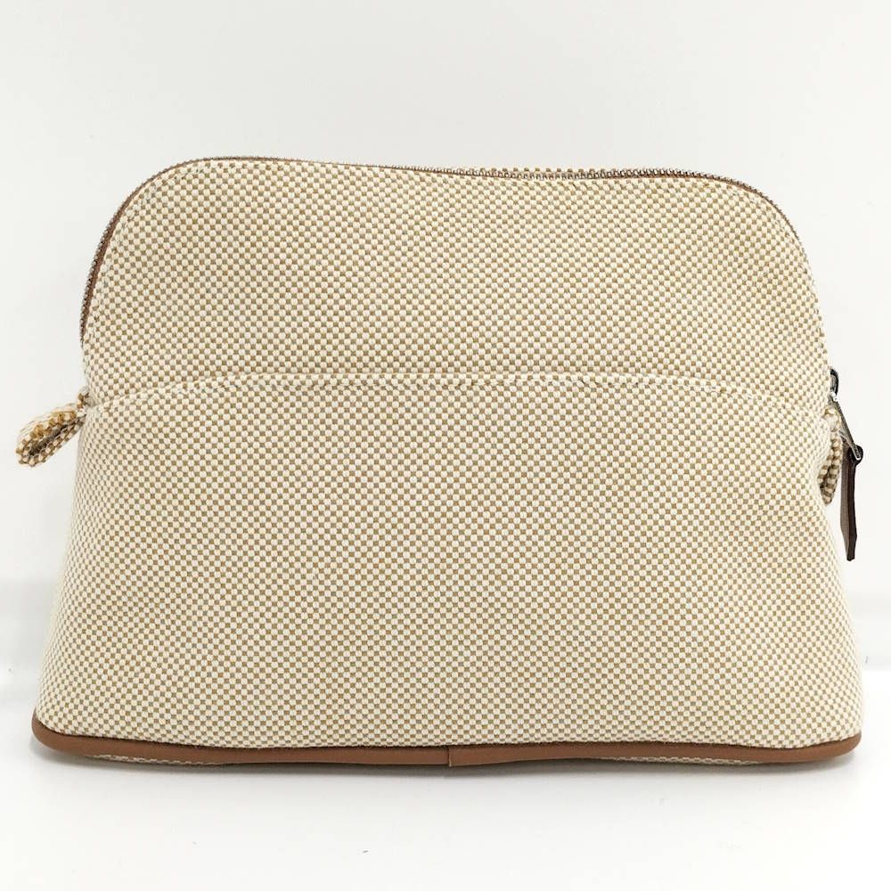 Hermes Bolide Casaque Mini Pouch Canvas Beige — view 2