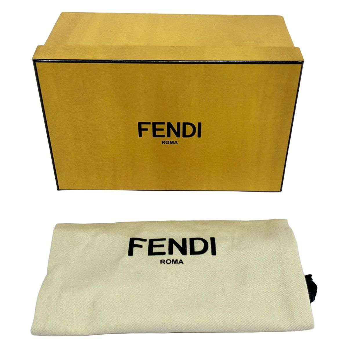 Fendi Key Holder Pom Charm Yellow Blue Multi Leather — view 5