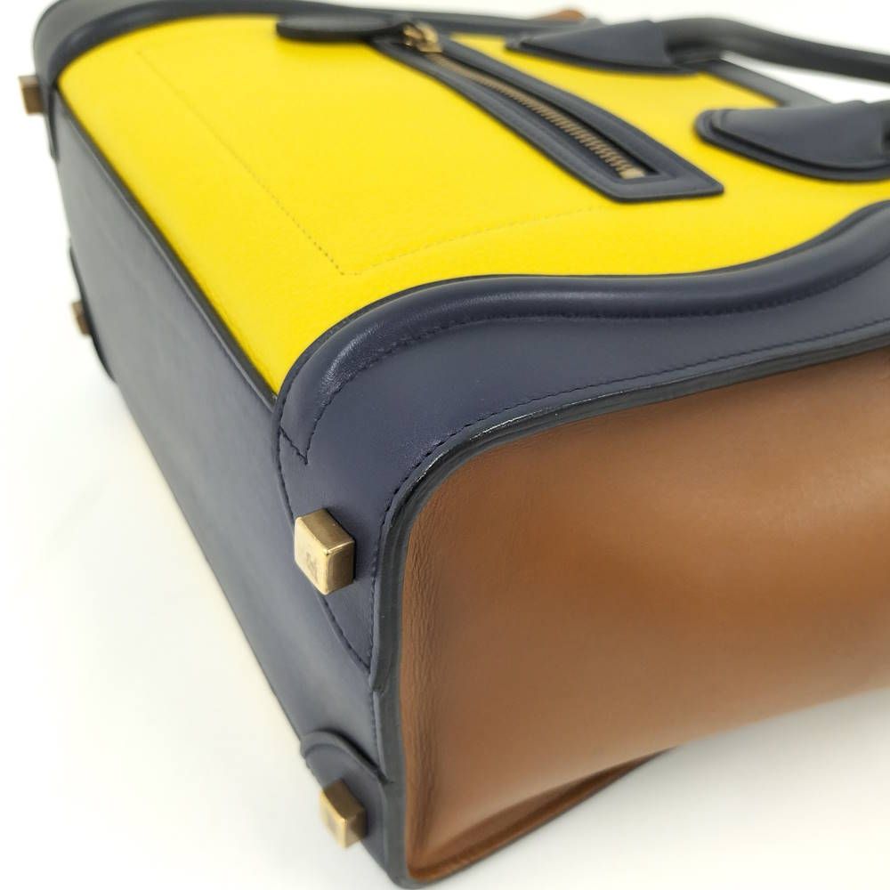 Celine Luggage Tricolor Mini Handbag Leather Multicolor — view 5