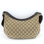 Gucci Half Moon Shoulder Bag Canvas Brown Beige — view 2
