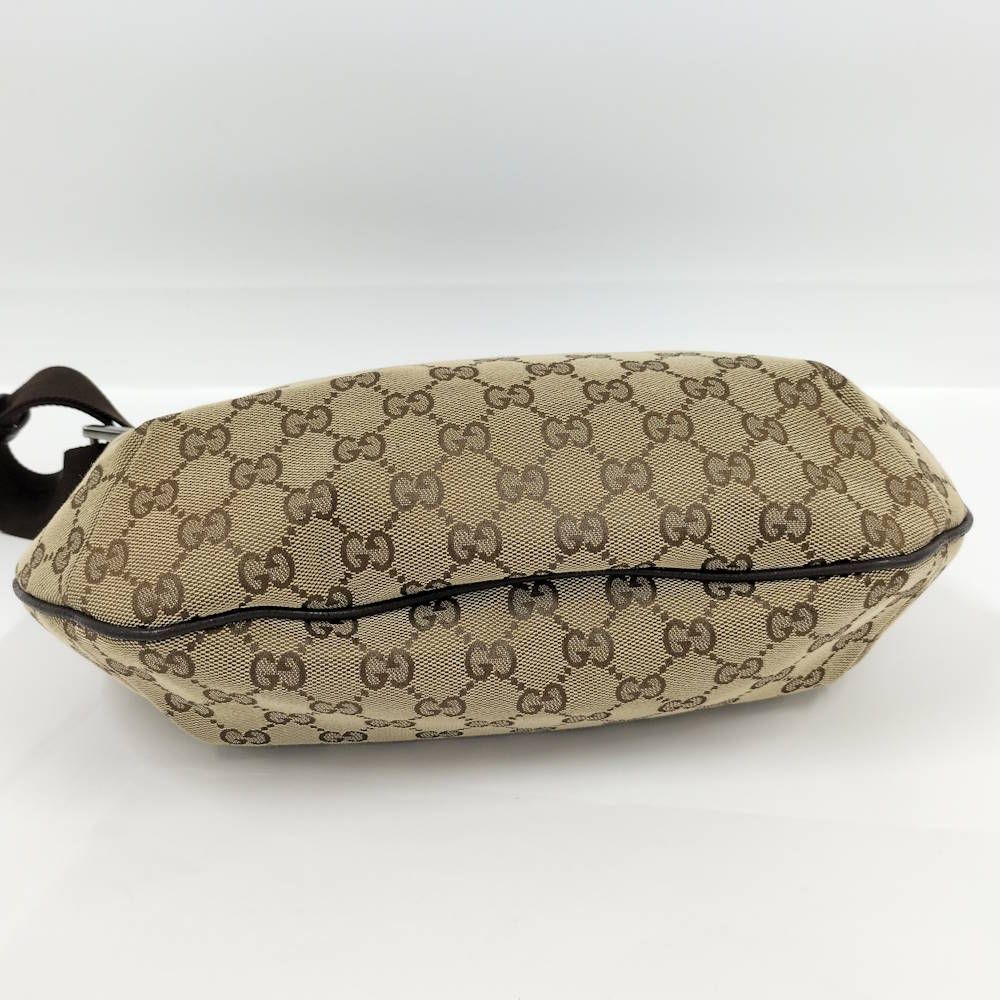 Gucci Half Moon Shoulder Bag Canvas Brown Beige — view 4