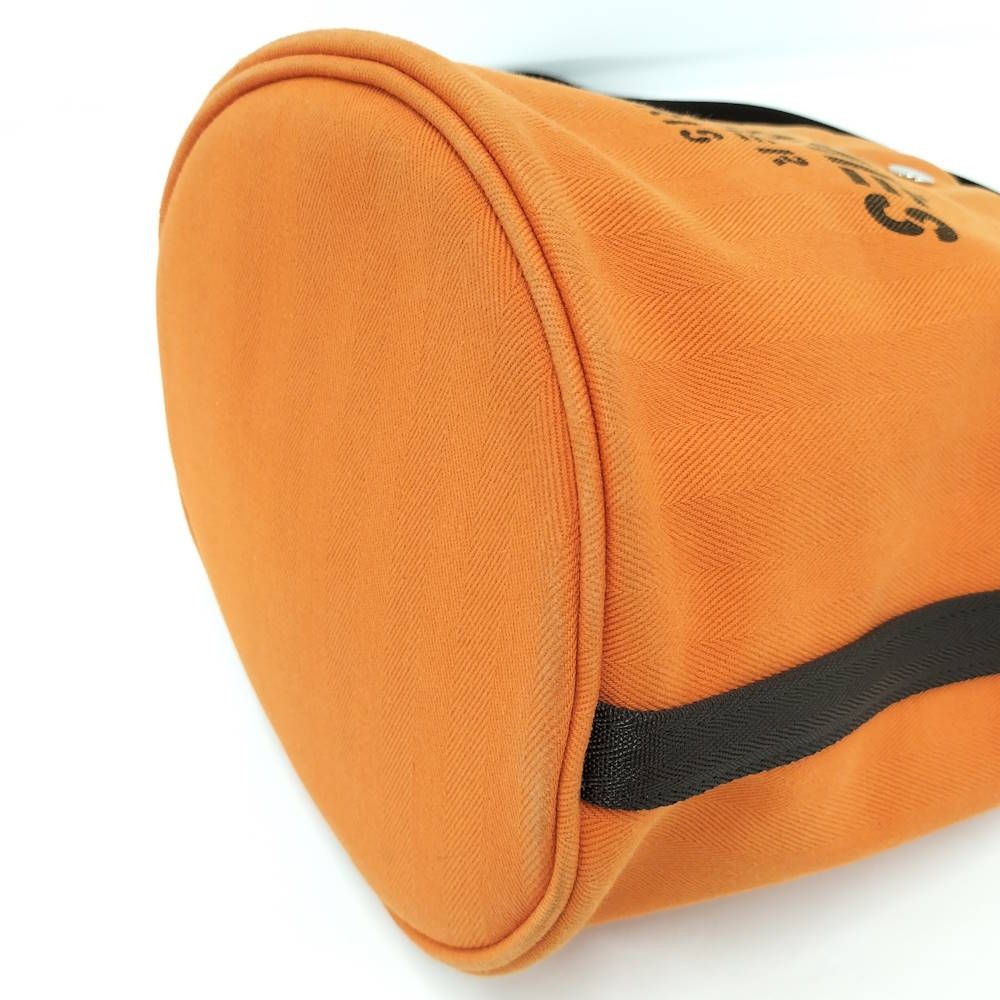 Hermes Sac de Panthere Shoulder Bag Toile Chevron Leather Orange — view 5