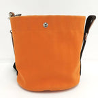 Hermes Sac de Panthere Shoulder Bag Toile Chevron Leather Orange — view 2