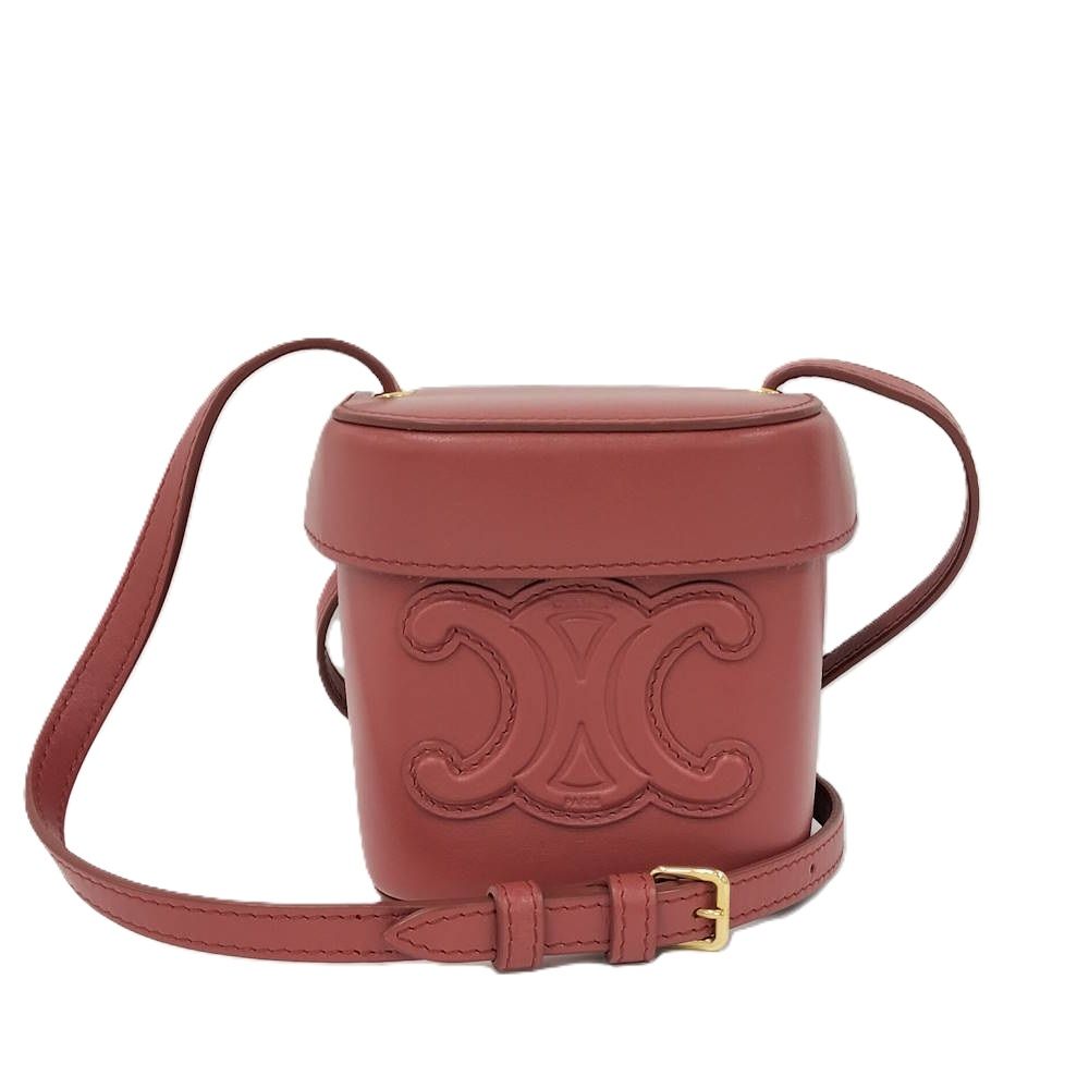 Celine Small Box Cuir Shoulder Bag Triomphe Leather