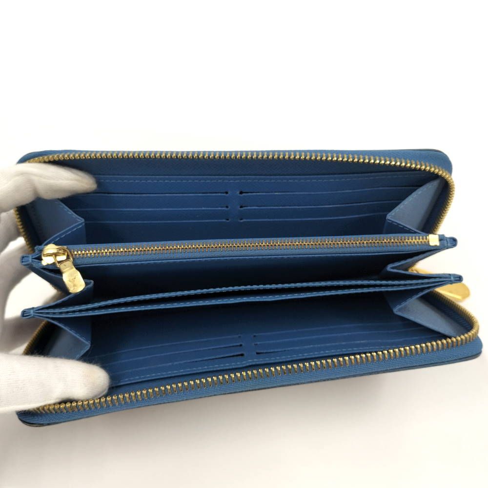 Louis Vuitton Zippy Wallet Zip Around Monogram Blue Jean — view 2
