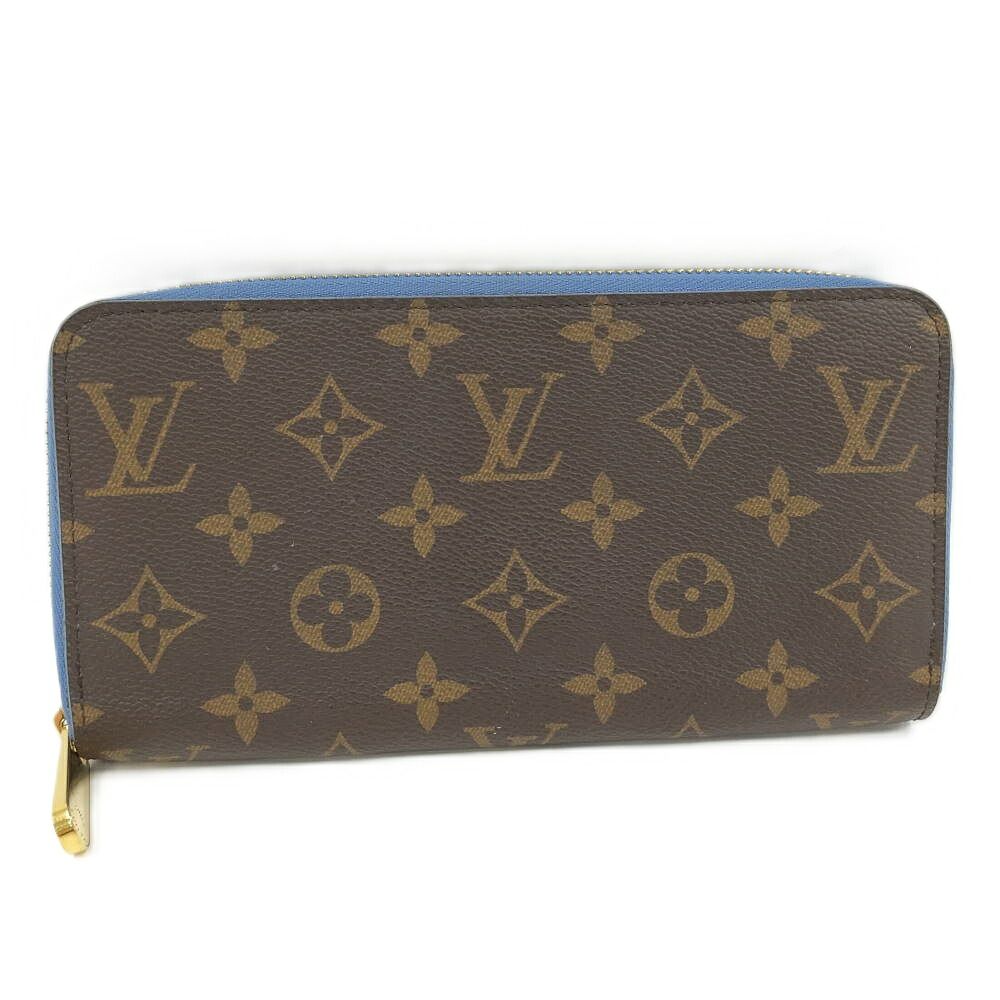 Louis Vuitton Zippy Wallet Zip Around Monogram Blue Jean