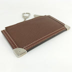 Louis Vuitton Pochette Cles Coin Purse with Key Ring Leather Brown — view 4