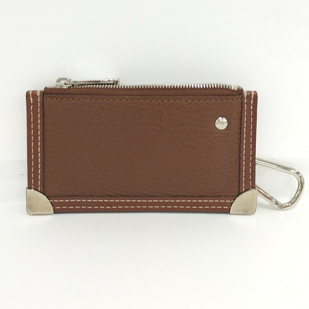 Louis Vuitton Pochette Cles Coin Purse with Key Ring Leather Brown — view 2