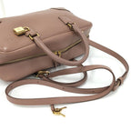 Loewe Amazona 28 2-Way Handbag Leather Pink Beige — view 4