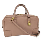 Loewe Amazona 28 2-Way Handbag Leather Pink Beige