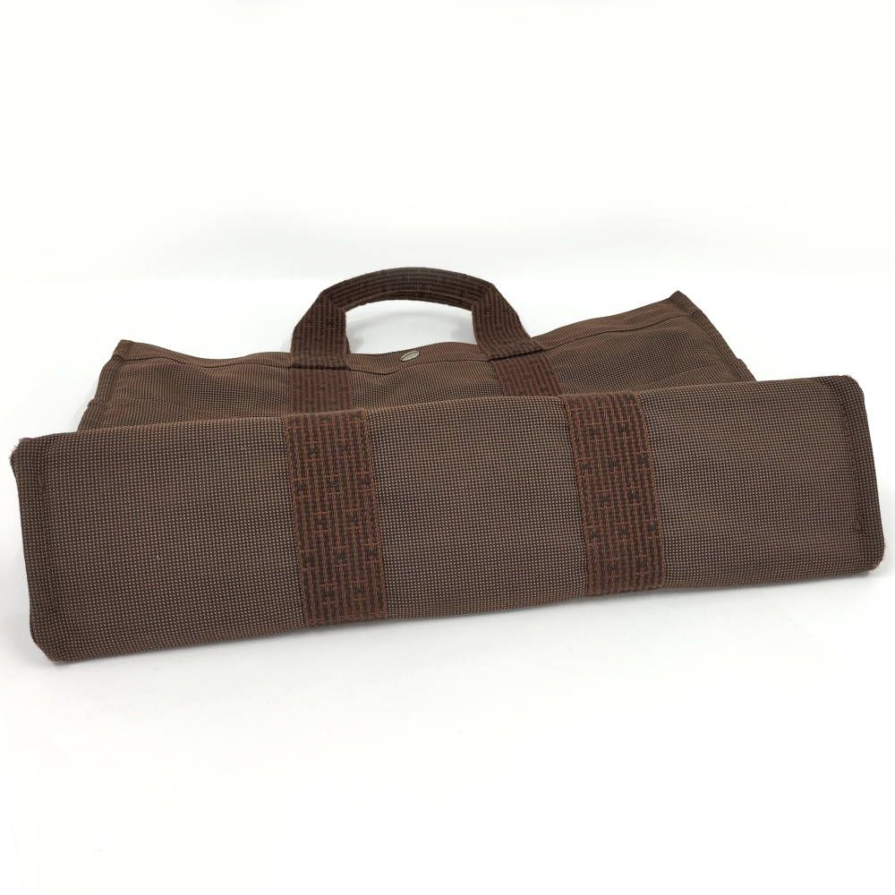 Hermes Herline MM Tote Bag Canvas Brown — view 5