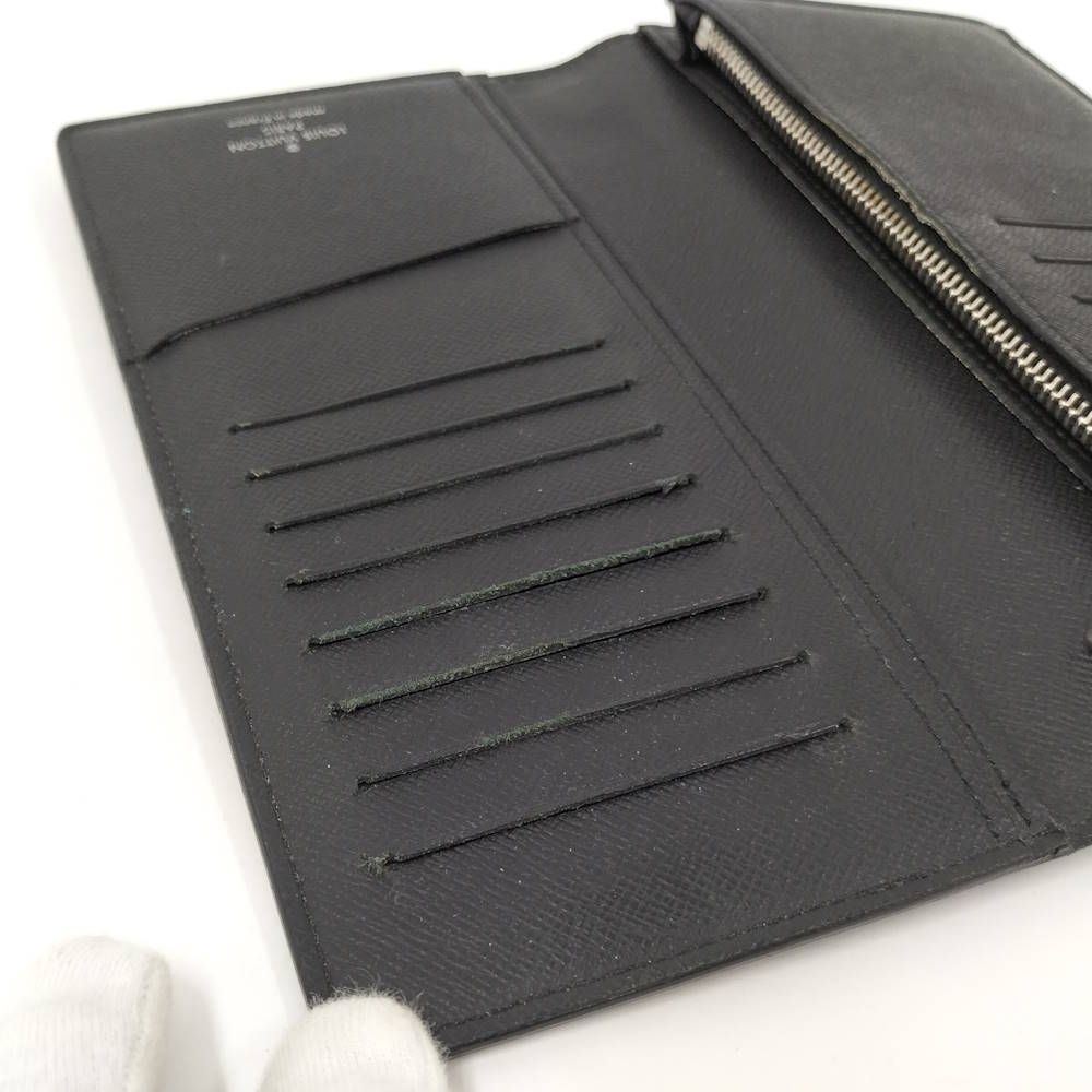 Louis Vuitton Portefeuille Brazza Wallet Taiga Noir — view 7
