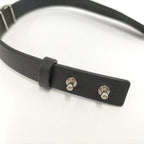 Dior Logo Bracelet Leather Black Silver — view 8