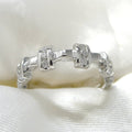 Chanel Quilted Ring White Gold Diamond