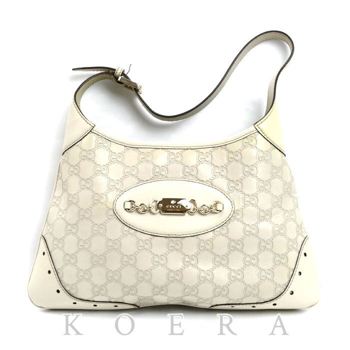 Gucci Guccissima Shoulder Bag White