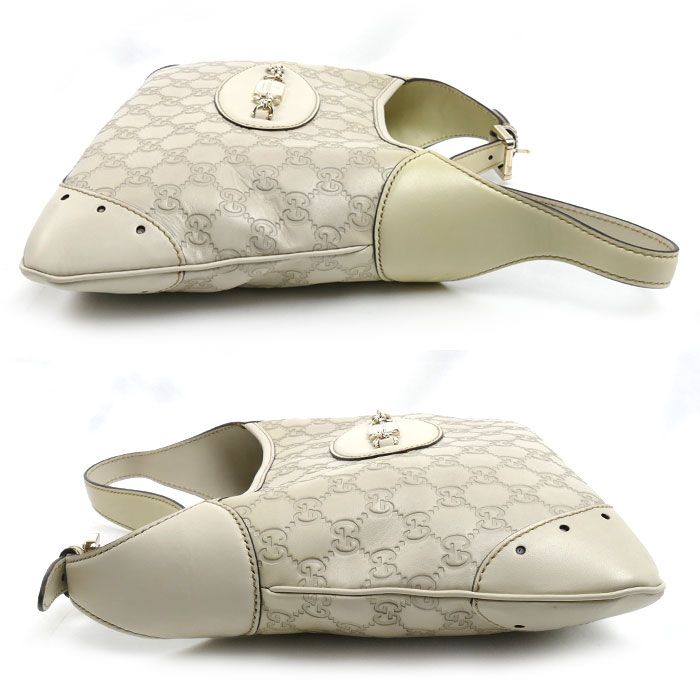 Gucci Guccissima Shoulder Bag White — view 3