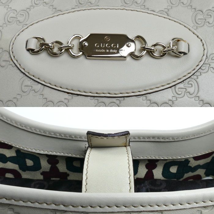 Gucci Guccissima Shoulder Bag White — view 7