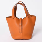 Hermes Picotin PM Handbag Taurillon Clemence Silver — view 2