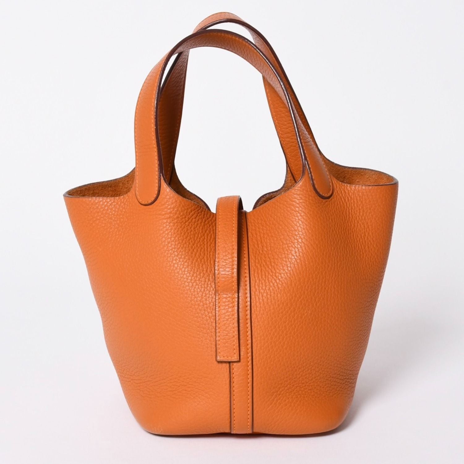 Hermes Picotin PM Handbag Taurillon Clemence Silver — view 2
