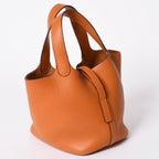 Hermes Picotin PM Handbag Taurillon Clemence Silver — view 3